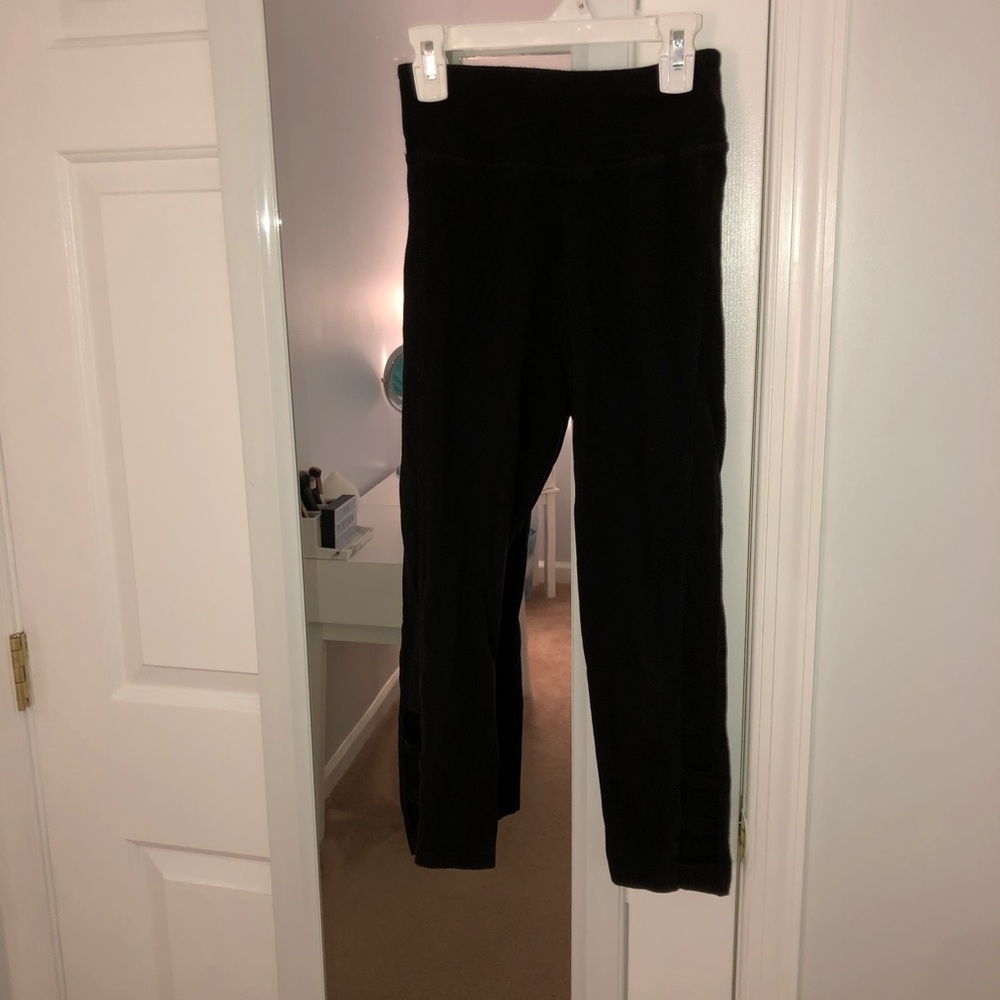 Black Capri Leggings w/ Side Cutouts